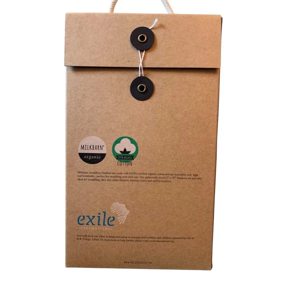 Milkbarn Organic Cotton fox print baby swaddle blanket NEW - Picture 2 of 8